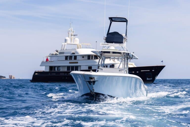 Superyacht and its tender