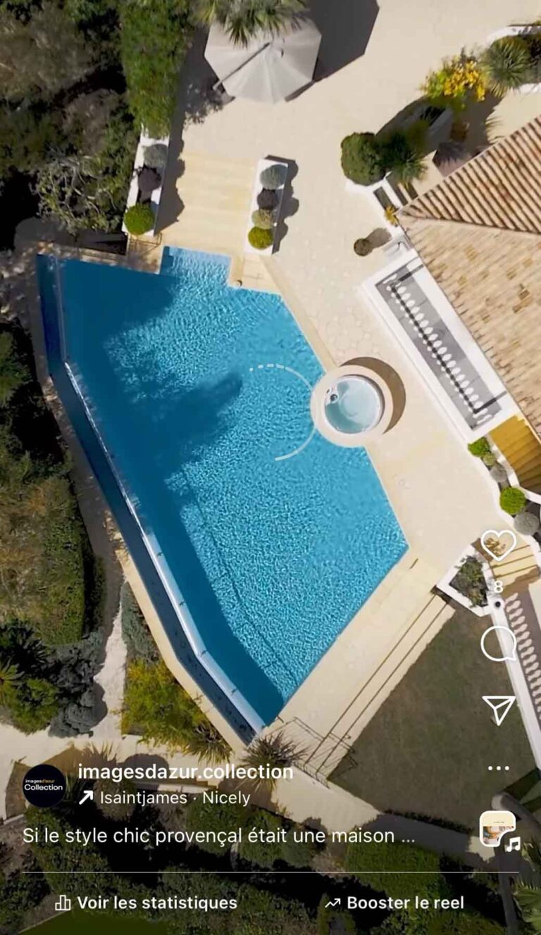 Immobilier, vue drone : contenu publié sur les réseaux