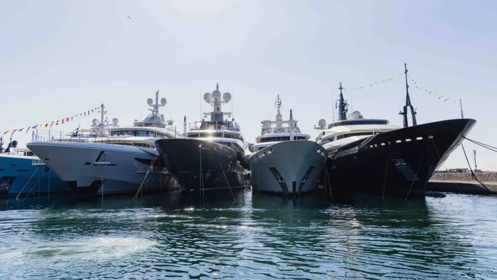 Superyacht on the quay — Monaco Yacht Show