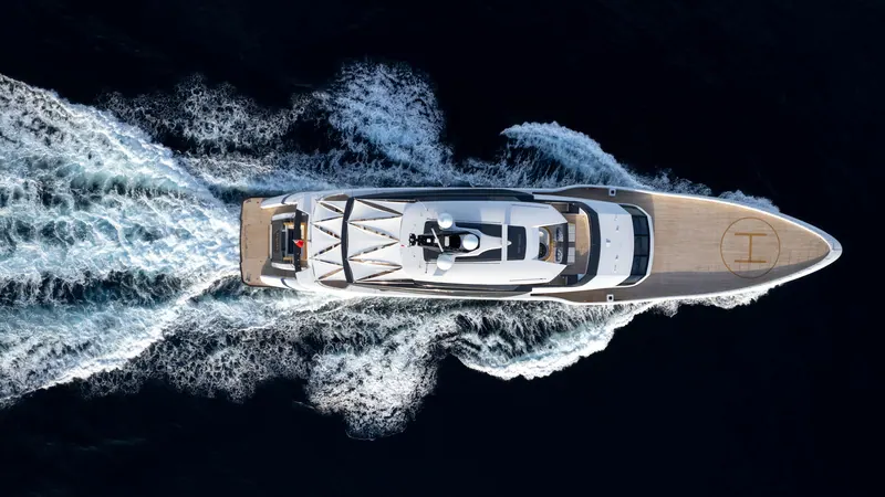 Superyacht wake — Cannes Yachting Festival