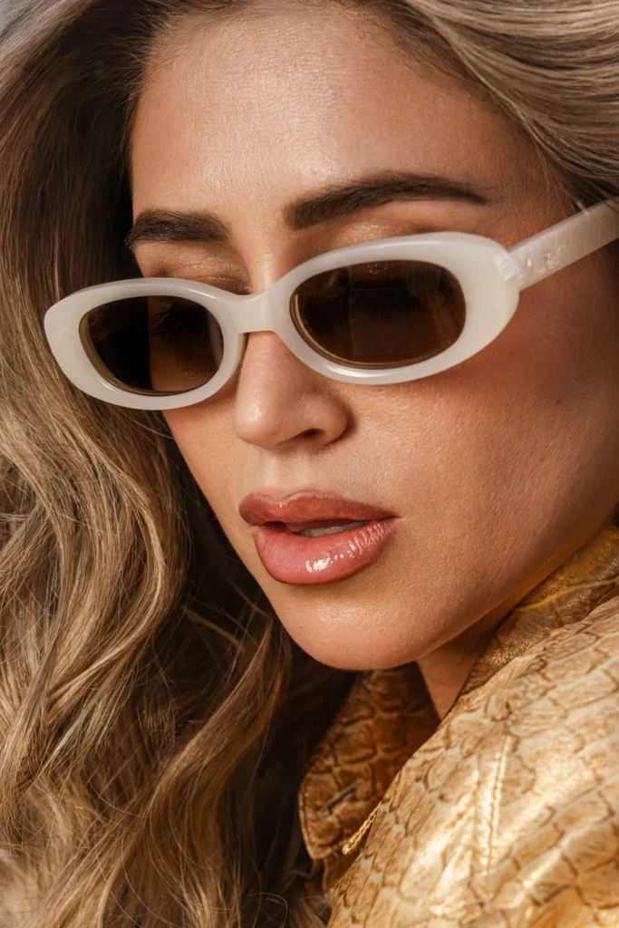 Fashion editorial portrait with sunglasses